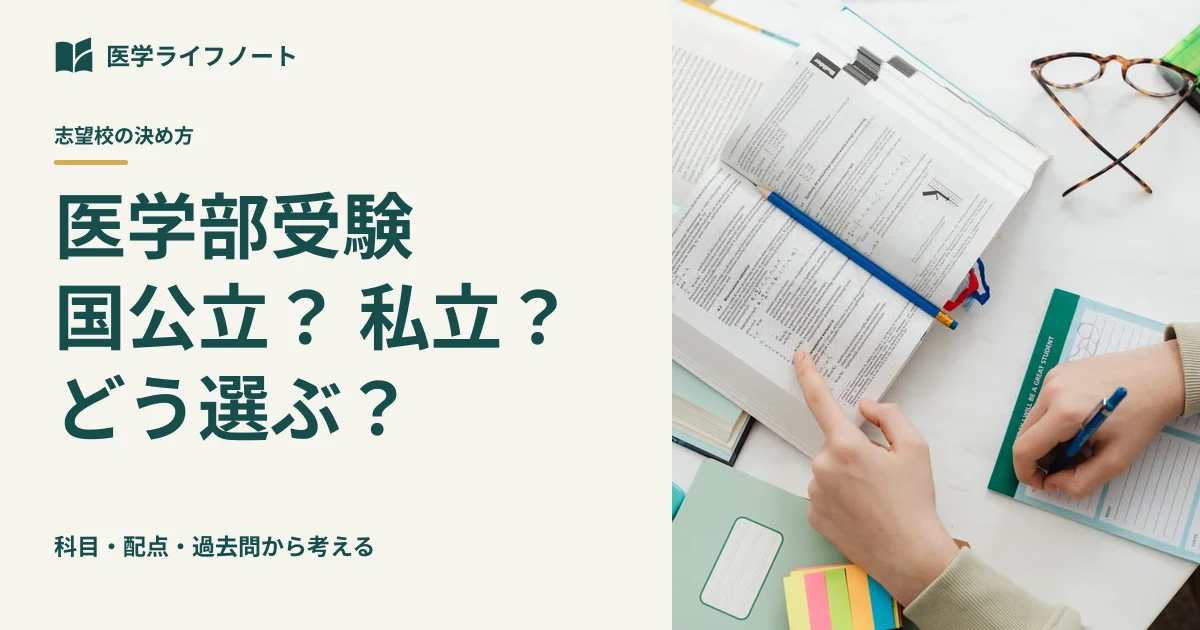 医学部は国公立と私立、科目・配点・過去問で選ぶ